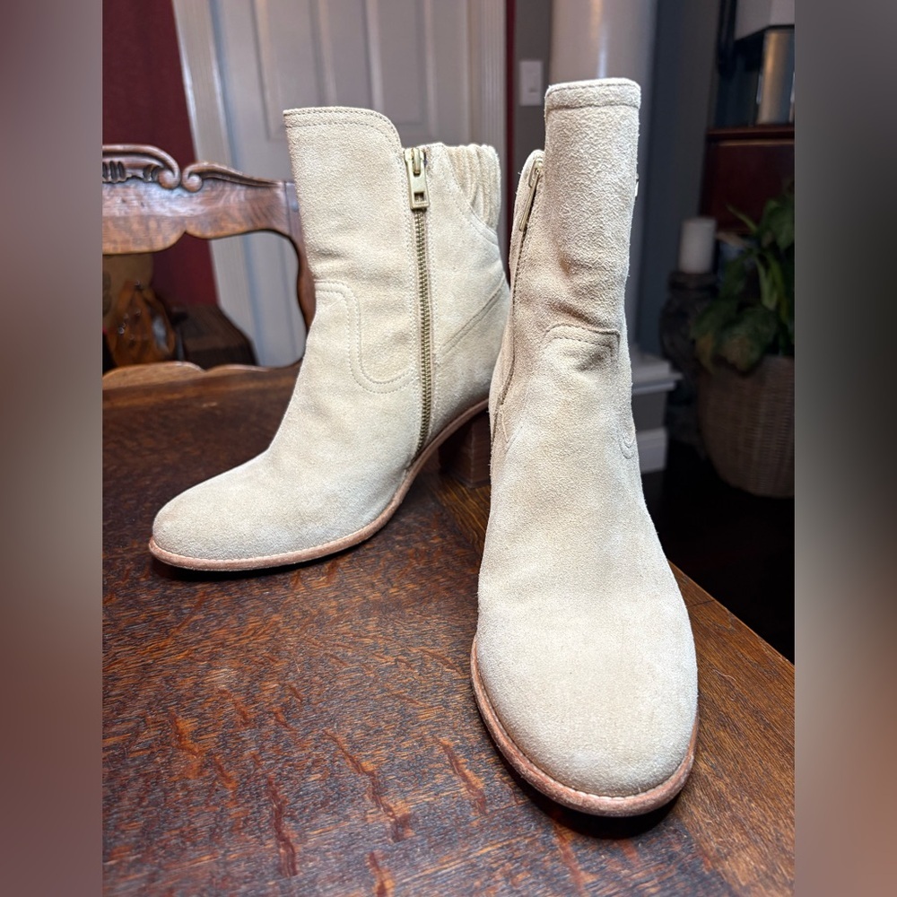 Zadig & Voltaire Lena Suede Ankle Boots - Sand/Beige - Size 40 - Picture 2 of 11